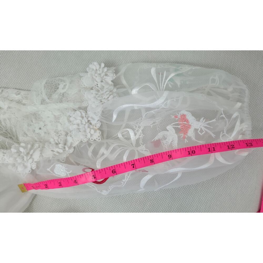 Maeve Sheer 3D Floral V-Neck Maxi Dress Ivory Pink & Red Hearts Sz Small NWT - Picture 8 of 15